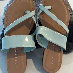 Light blue flats